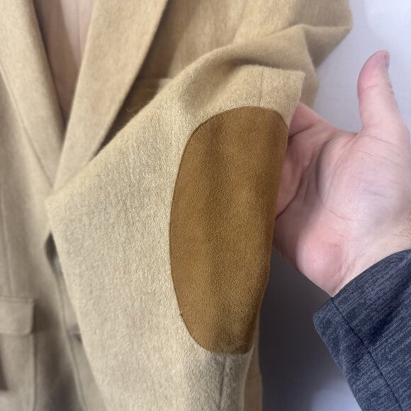 Chester Scott Armstrong’s Men 38 Camel Wool Blazer Elbow Patches Vintage - Picture 2 of 9
